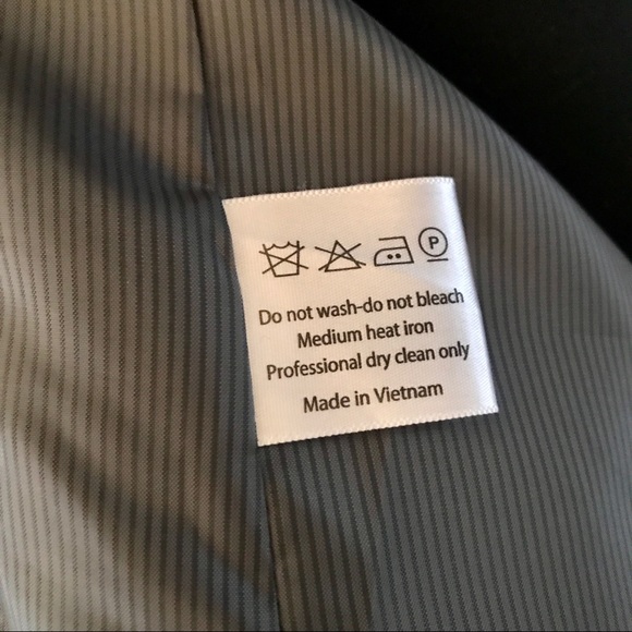 Custom Designed & Tailored Wool / Leather Coat, Size M - Picture 12 of 13